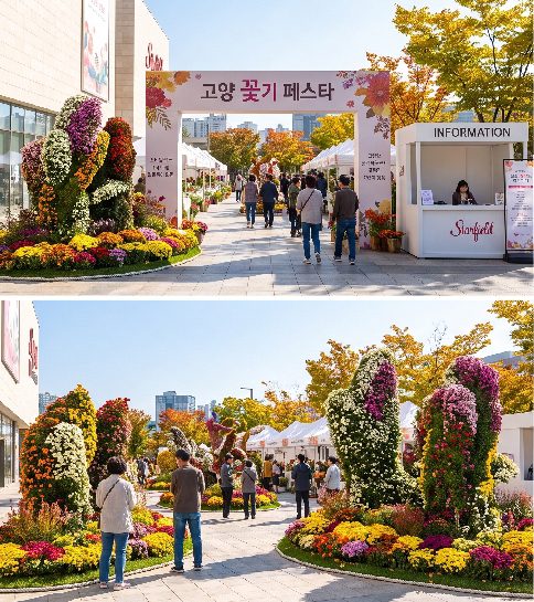 Goyang autumn flower travel itinerary linking the Ilsan Lake Park Goyang Autumn Flower Festival and the Starfield Goyang Flower Fragrance Festa